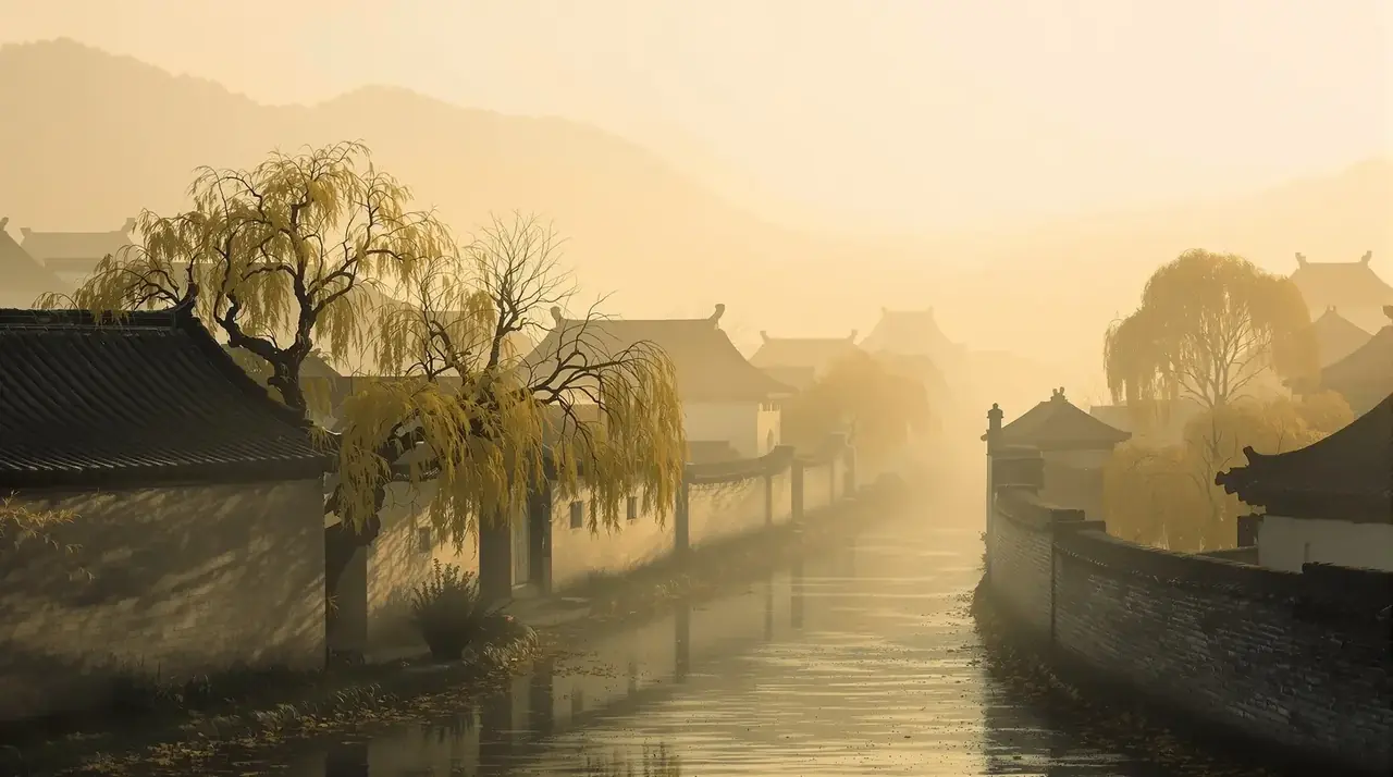 《长亭十里》主视觉：长亭驿路与落日，你走的那条路，我替你走了十年